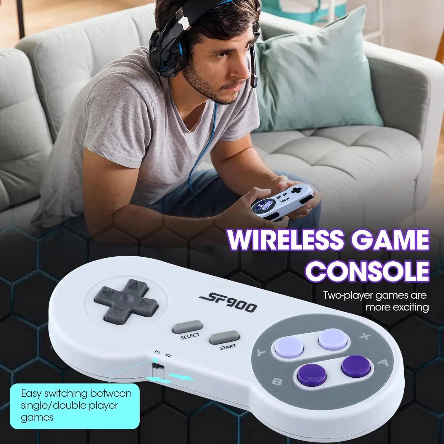 SF900 Retro Console With 4700 NES & SNES Games With 2 Wireless Controllers - Retro Consoles Shop